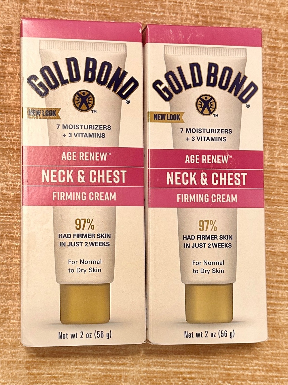 Gold Bond Age Renew Neck & Chest Firming Cream 2pz each (2 tubes)